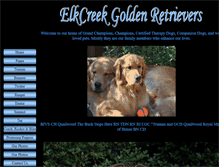 Tablet Screenshot of elkcreekgoldenretrievers.com